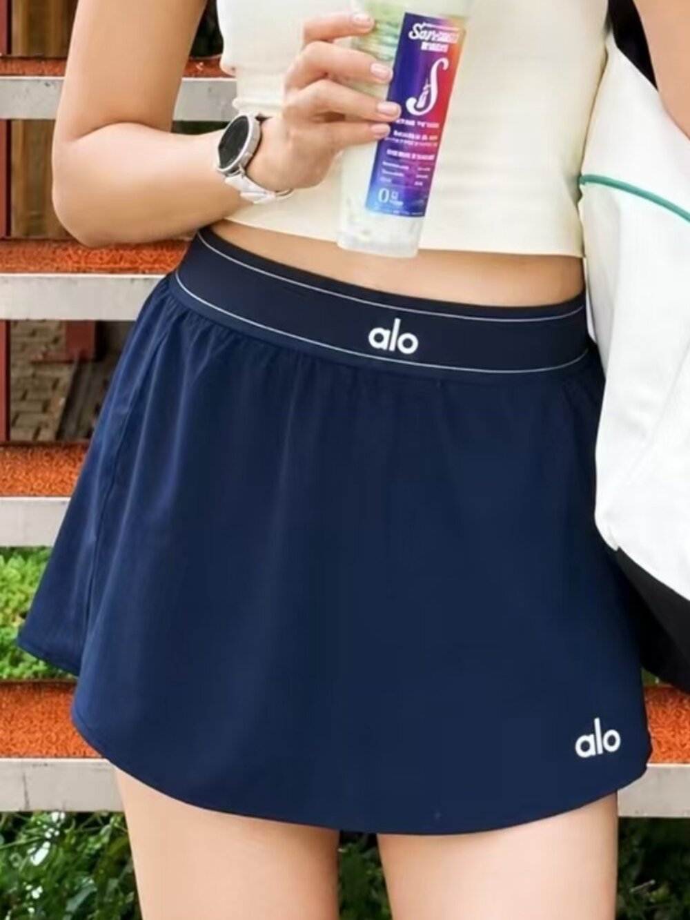 Alo Yoga Tennis Skirt Navy Blue Chic Summer Essential💙🎾 - Picture 2 of 10